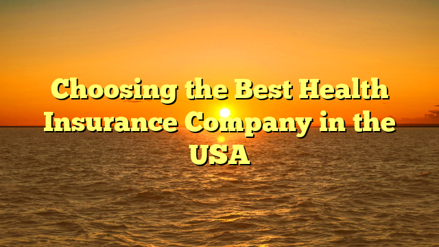 Choosing the Best Health Insurance Company in the USA